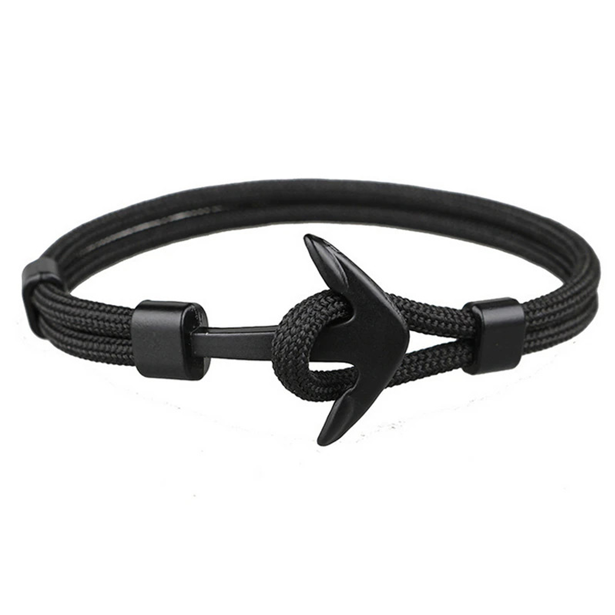 Curved Anchor Bracelet- Black - Darcizzle Offshore